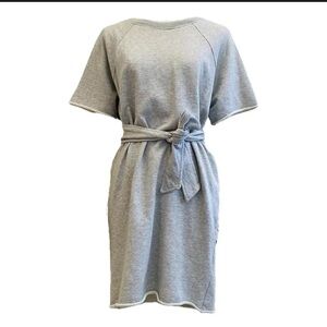 All Saints Gray Tie-Waist Dress 100% Cotton size Medium